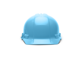 Light Blue Safety Hard Hat Facing Forward Isolated Ready for Your Logo - Transparent PNG. png