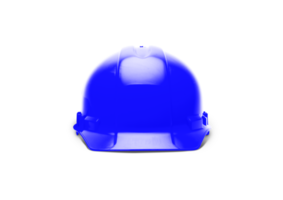 Blue Safety Hard Hat Facing Forward Isolated Ready for Your Logo - Transparent PNG. png