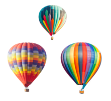 A Variety Set of Hot Air Balloons Isolated - Transparent PNG. png