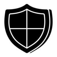 An editable design icon of security shield vector