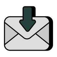 A unique design icon of mail download vector