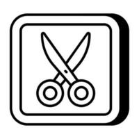 Trendy vector design of scissors