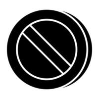 Editable design icon of forbidden vector