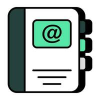 Premium download icon of contact book vector