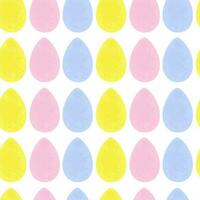 Endless pattern of Easter eggs in trendy pale hues. Happy Easter. Holiday. Hand drawn. Isolate. EPS vector