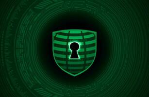 Modern Cybersecurity Technology Background with shield vector