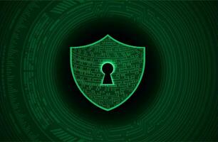 Modern Cybersecurity Technology Background with shield vector