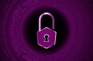 Modern Cybersecurity Technology Background with padlock vector