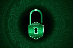 Modern Cybersecurity Technology Background with padlock vector