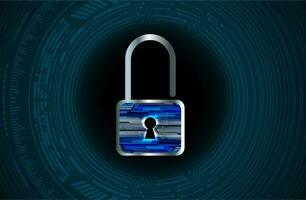 Modern Cybersecurity Technology Background with padlock vector