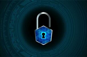 Modern Cybersecurity Technology Background with padlock vector