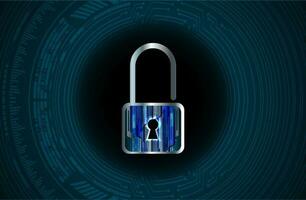 Modern Cybersecurity Technology Background with padlock vector