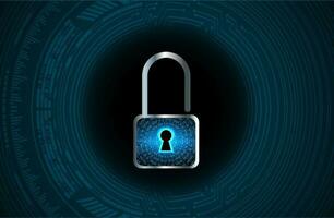 Modern Cybersecurity Technology Background with padlock vector