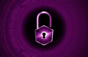 Modern Cybersecurity Technology Background with padlock vector