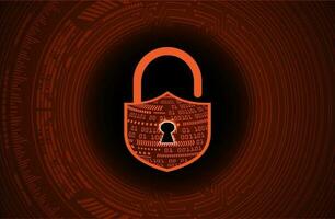 Modern Cybersecurity Technology Background with padlock vector