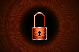 Modern Cybersecurity Technology Background with padlock vector