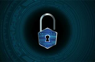 Modern Cybersecurity Technology Background with padlock vector