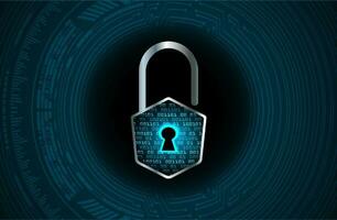 Modern Cybersecurity Technology Background with padlock vector