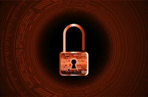 Modern Cybersecurity Technology Background with padlock vector