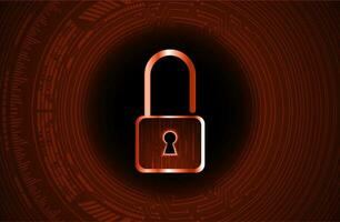 Modern Cybersecurity Technology Background with padlock vector