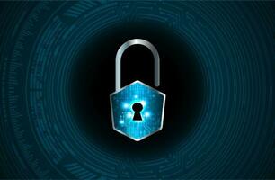 Modern Cybersecurity Technology Background with padlock vector