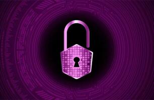 Modern Cybersecurity Technology Background with padlock vector