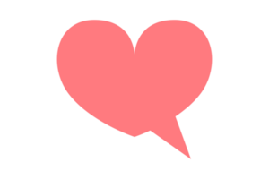 Pink Love Chat Icon with Dots Pattern With Transparent Background png