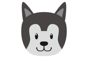 Cute Animal Head - Husky Siberia Dog With Transparent Background png