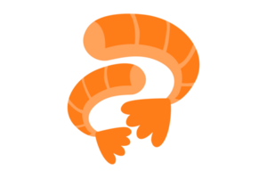 Shrimp Icon Logo On Transparent Background png