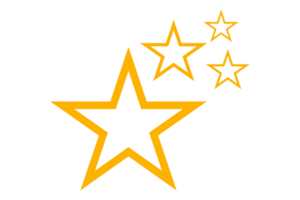 dourado Estrela com transparente fundo png