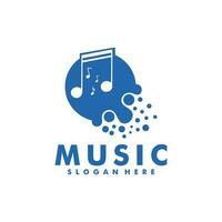 Music logo design vector template