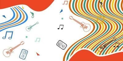 Music Festival Background Design for Party and Event. for web, banner, poster design and others vector