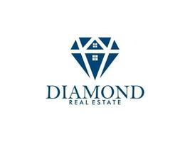 Creative Real Estate Diamond Logo and Icon Design Template vector