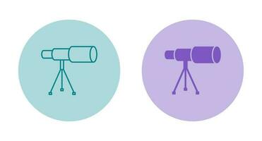 Telescope on Stand Vector Icon