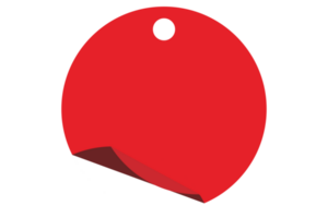 leer rot Etikette Etikett mit transparent Hintergrund png