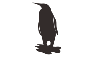 pinguim silhueta em transparente fundo png