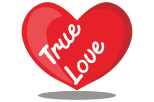 Valentine - Red Love True Love With Transparent Background png