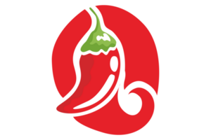 rood chili logo icoon Aan transparant achtergrond png