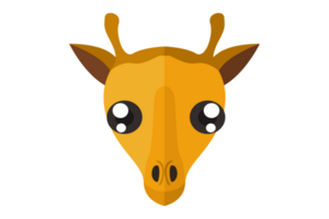 mignonne animal tête - girafe avec transparent Contexte png