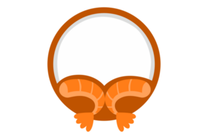 Shrimp Icon Logo On Transparent Background png