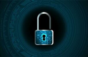 Modern Cybersecurity Technology Background with padlock vector