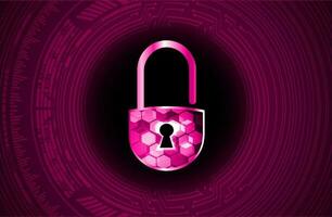 Modern Cybersecurity Technology Background with padlock vector