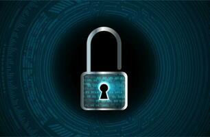 Modern Cybersecurity Technology Background with padlock vector