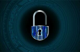 Modern Cybersecurity Technology Background with padlock vector