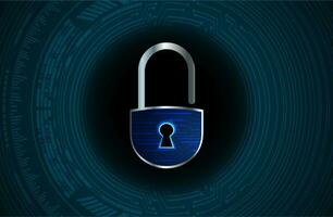 Modern Cybersecurity Technology Background with padlock vector