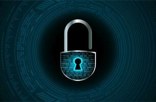 Modern Cybersecurity Technology Background with padlock vector