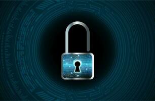 Modern Cybersecurity Technology Background with padlock vector