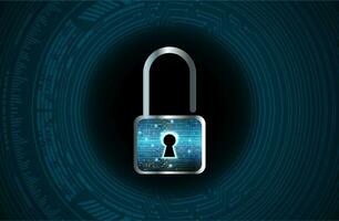 Modern Cybersecurity Technology Background with padlock vector