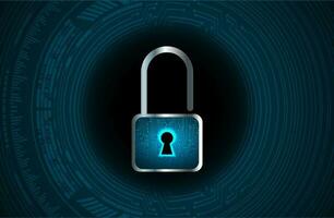 Modern Cybersecurity Technology Background with padlock vector