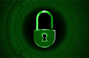 Modern Cybersecurity Technology Background with padlock vector